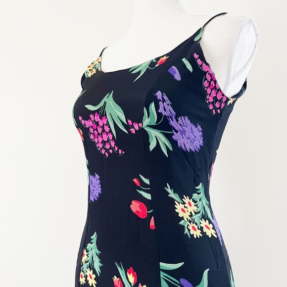 Rare Betsey Johnson Punk Label 80s Vintage Floral Mini Dress - Picture 8 of 12